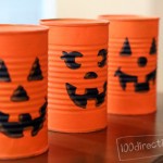 Soup can Jack-o-Lanterns