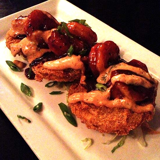 Shrimp and fried green tomatoes