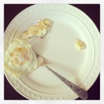 Modern art eggs for breakfast