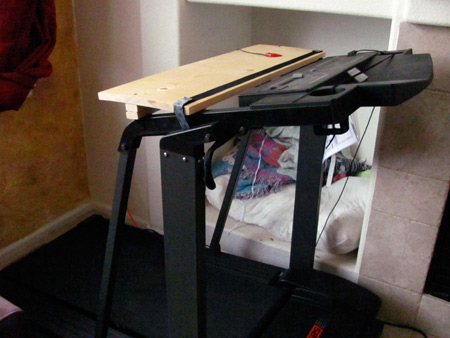 DIY treadmill desk