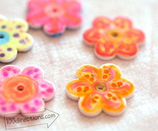 Faux Hand Painted buttons by Jen Goode