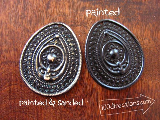 Paint and sand metal earrings DIY project