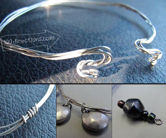 Making a a bracelete with recycled jewelry pieces and parts