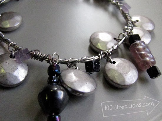 Upcycled bangle earings to a bangle bracelete