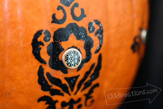 stenciled pumpkin