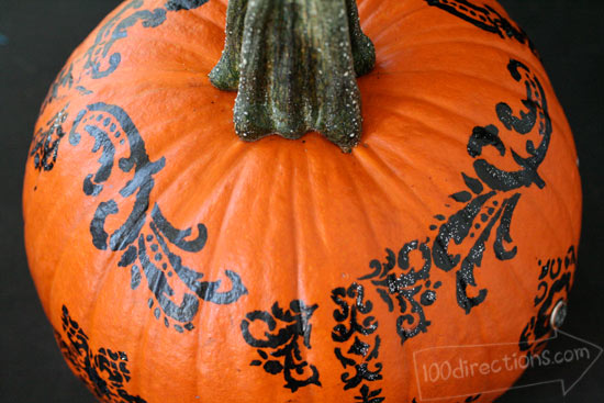 stenciled pumpkin