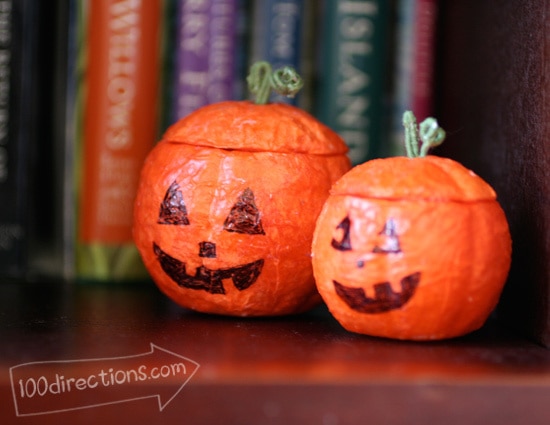 Make a Styrofoam Jack-o-Lantern - 100 Directions