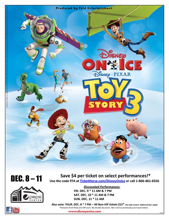 Disney On Ice presents Toy Story 3 at Pepsi Center Dec. 8-11.
