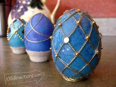 Faux Faberge eggs by Jen Goode