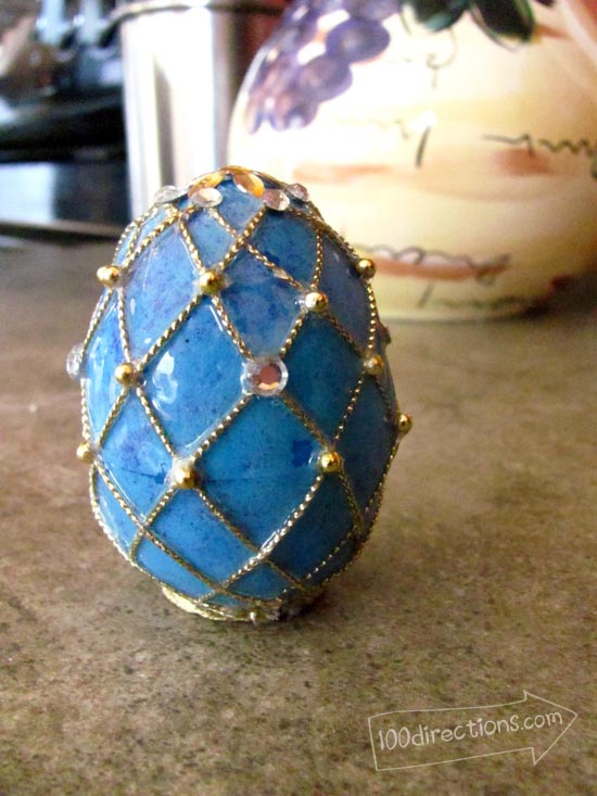 Finished faux faberge egg