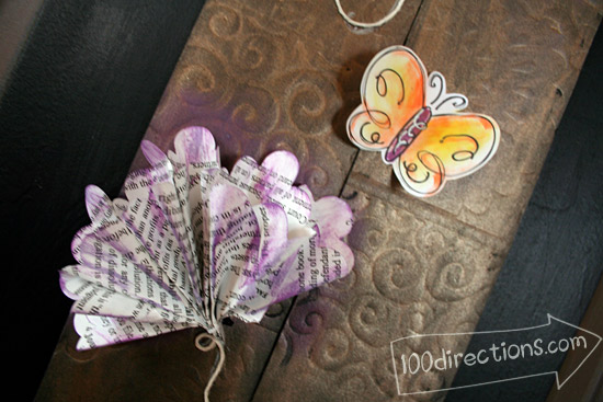 paper flower and butterfly