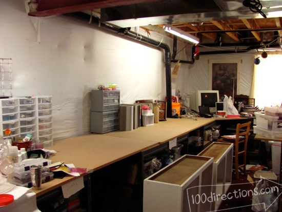Studio counter space