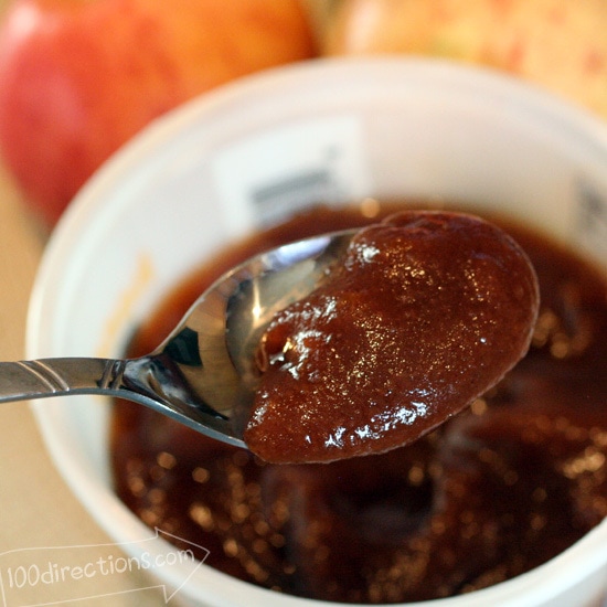 finished apple butter, yum! Store in air-tight container