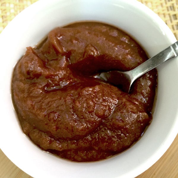 Apple butter in a bowl ready to eat