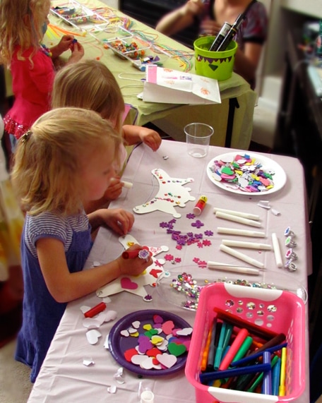 Craft party activity tables