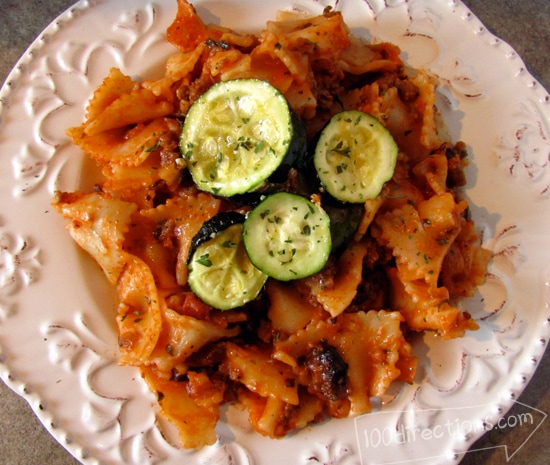 Zucchini and pasta