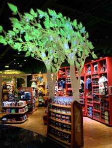 Magic trees and Cars display at the Disney Store