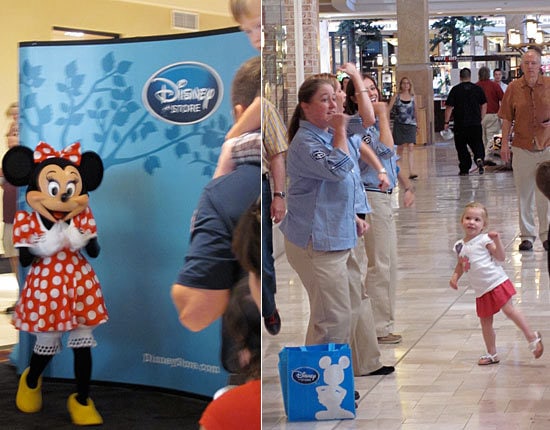 Having fun at the Lone Tree Disney Store grand opening