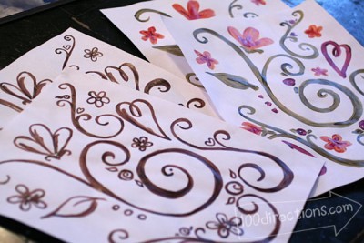 DecoArt Ink Effects review and custom place setting project tutorial