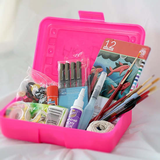 Create a Travel Art Kit to Keep Kids Busy on the Road