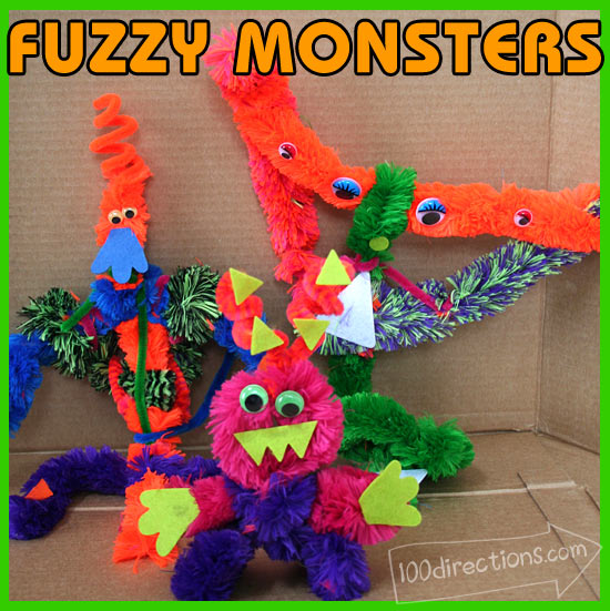 make your own fuzzy monsters