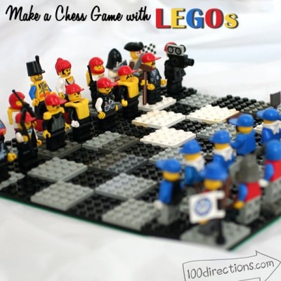 DIY LEGO chess game board and pieces