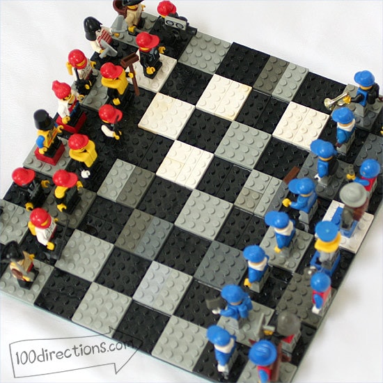 Make a LEGO chess game board