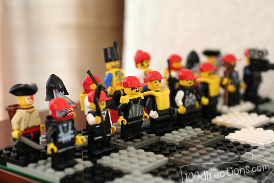 LEGO chess game red team