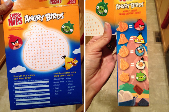 More Angry Birds on the Cheese Nips box
