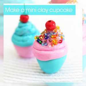 DIY mini clay cupcakes