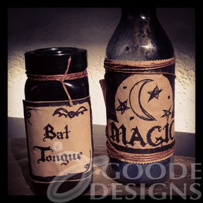 Halloween decor bottles