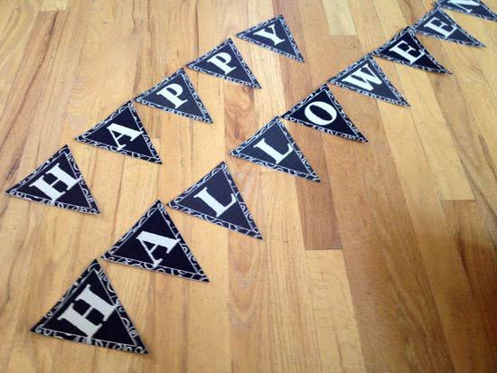 Lay out pennants to determine spacing