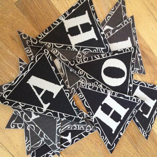 Print and cut out pennants