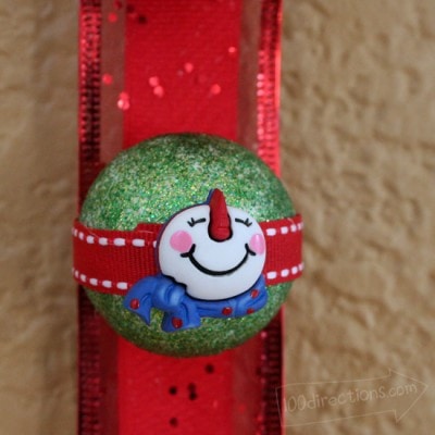 Christmas wall hanging ball close-up