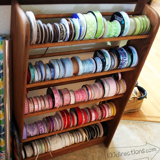 Simple Ribbon Organizer DIY - 100 Directions