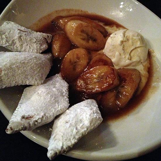 Bananas foster and beignets