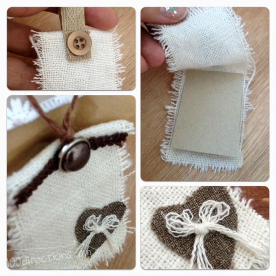 Fabric gift tag tutorial details by Jen Goode