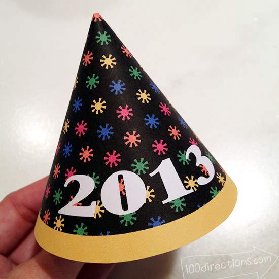 2013 paper party hat for dolls