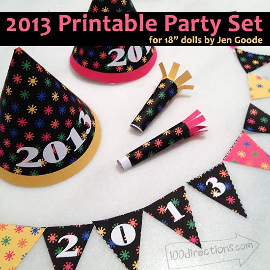 2013 printable party set for dolls
