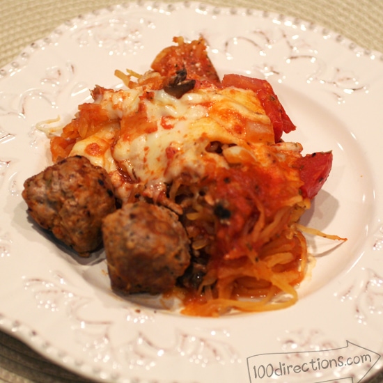 Spaghetti Squash and Meatballs