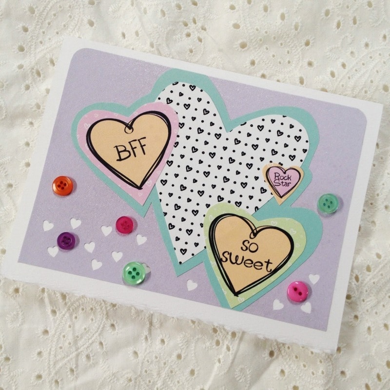 DIY Valentine's Day card with Doodle art by Jen Goode