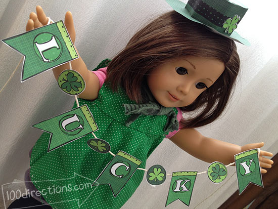 St Patrick's day hat and banner by Jen Goode