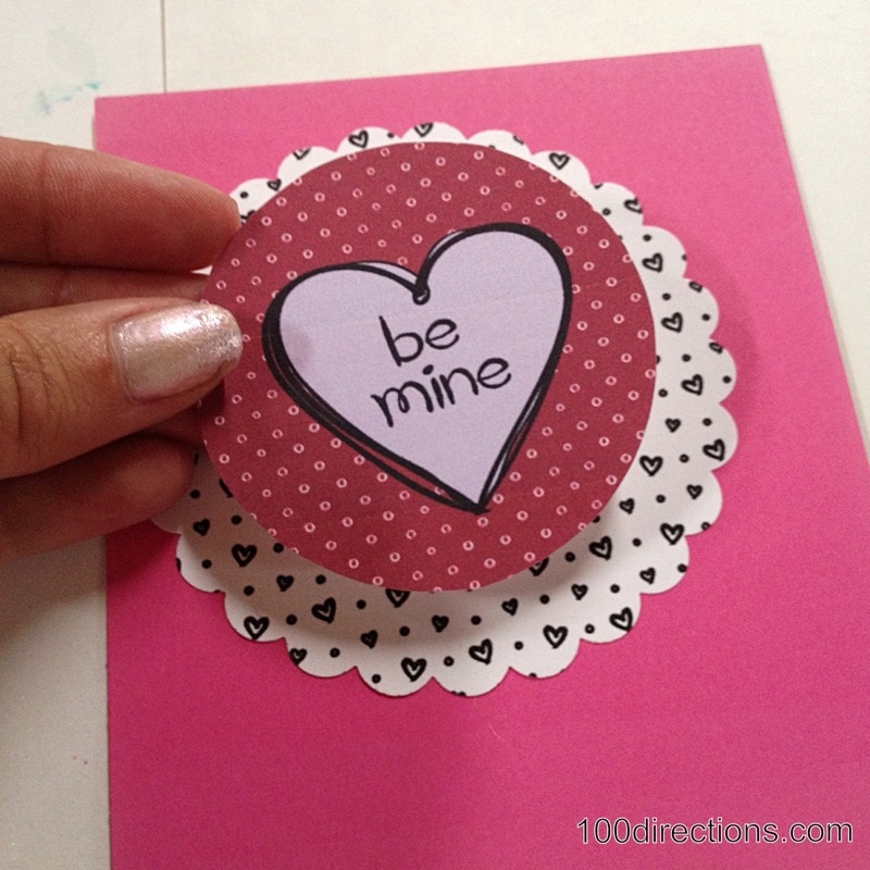 Mix and match candy heart pieces to make your Valentines