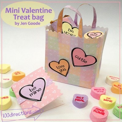 Mini Valentine's Day candy gift bag