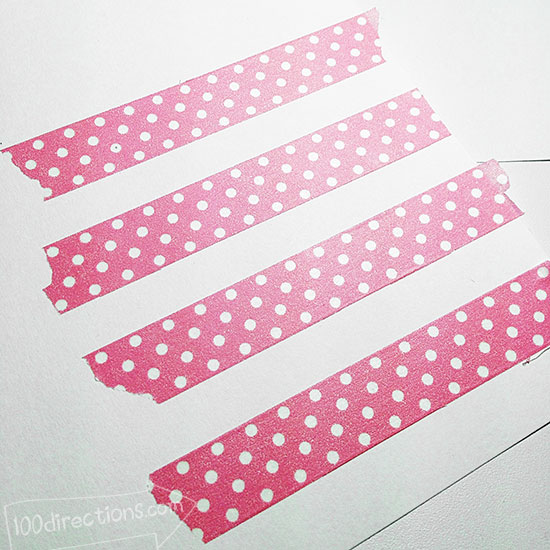 Make washit tape stripes