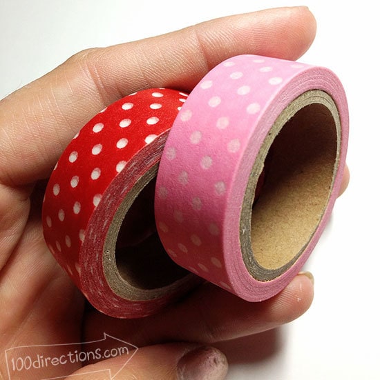 red and pink poka-dot washit tape