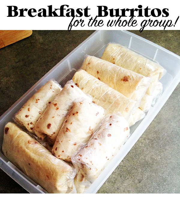 Make a whole bunch of yummy breakfast burritos