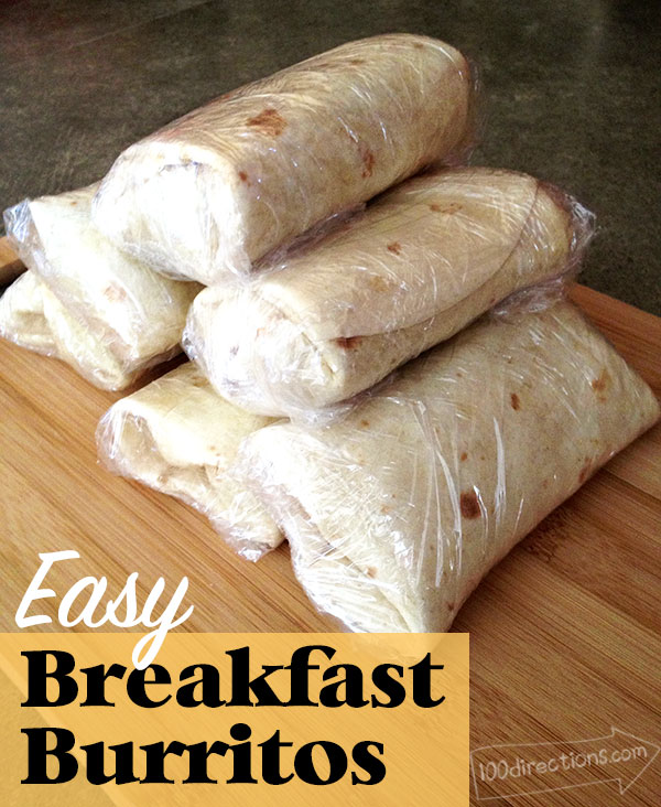 Make your own easy breakfast burritos