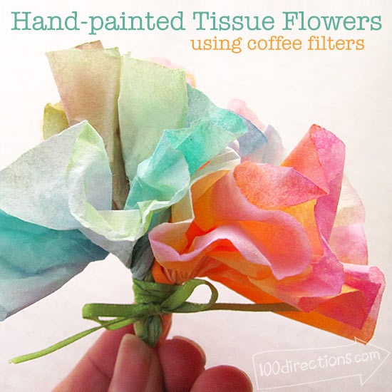 hand-painted-coffee-filter flowers