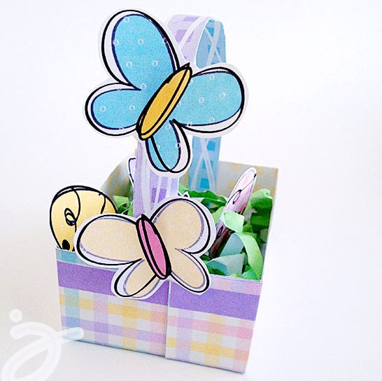 Mini Easter Basket printable craft by Jen Goode